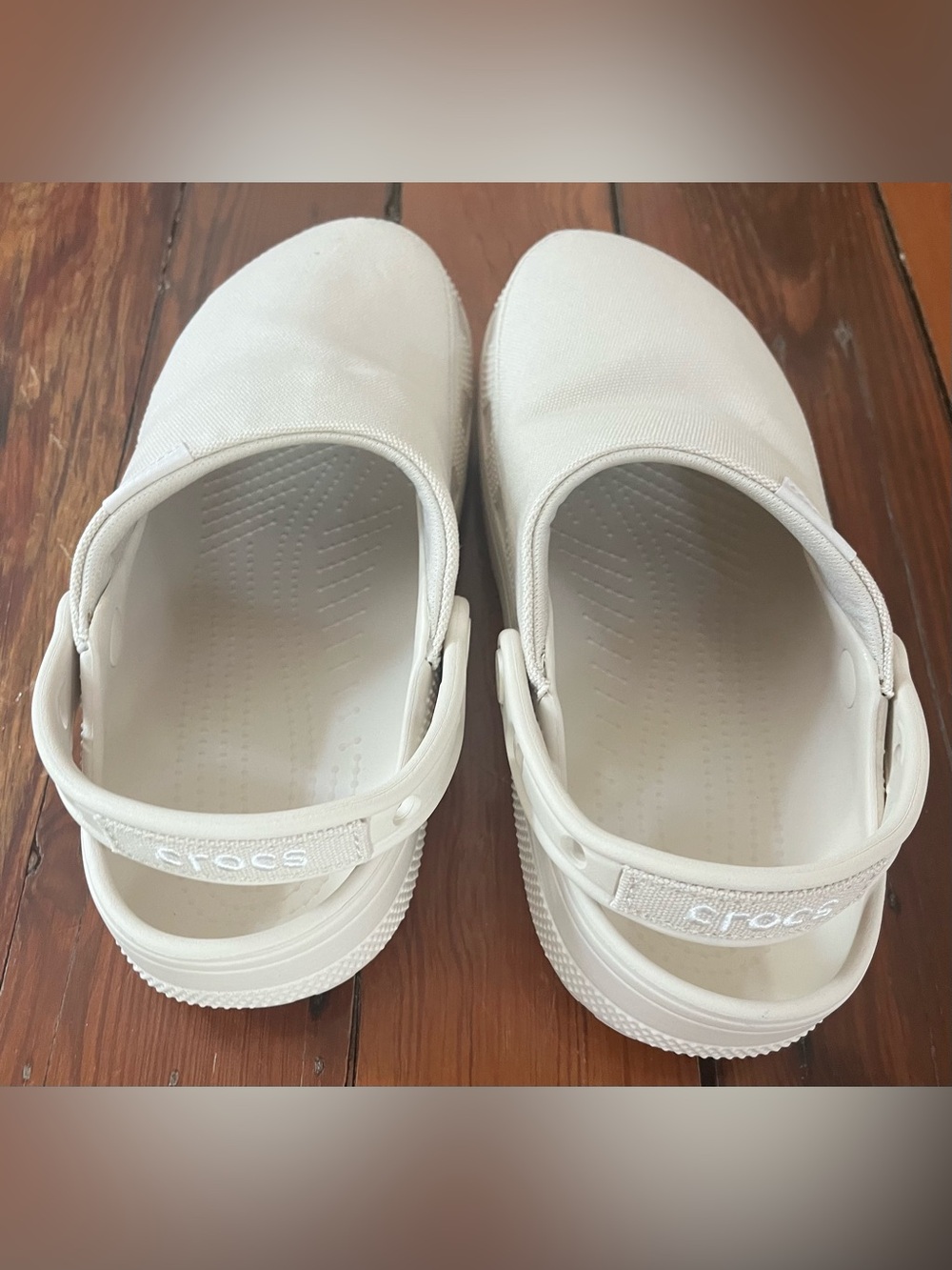 Crocs Classic Canvas Clogs Khaki Beige Women’s Size 10 - Picture 3 of 5